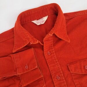 Frostproof 60s 70s 100% Cotton Red Flannel Shirt Mens XL Workwear Western Vtg